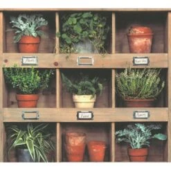 A.S. Creation Pop.up 3D-Panel Kräuterregal Erdgrün