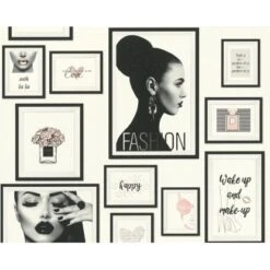 A.S. Creation Vliestapete Metropolitan Stories "Lola Paris" Bilderrahmen Schwarz