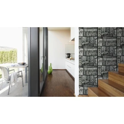 A.S. Creation Strukturprofiltapete Faro 4 New York Grau FSC® – Bild 2