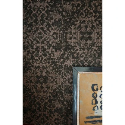 Vliestapete Ethno Leicht Glänzend Leicht Strukturiert Schwarz Bronze FSC® – Bild 4