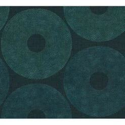 Vliestapete Kreise Matt Leicht Strukturiert Grün Schwarz FSC®