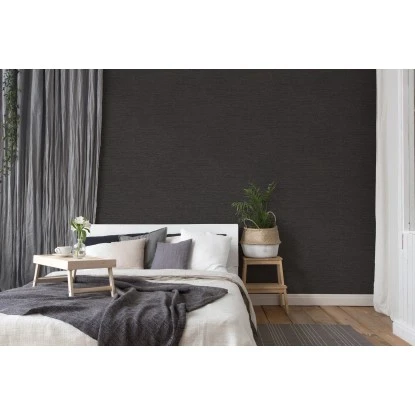 Vliestapete Struktur Matt Leicht Strukturiert Grau Braun FSC® – Bild 5