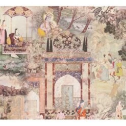 Vliestapete Orientalisch Vintage Matt Glatt Grün Beige FSC®