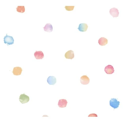 Vliestapete Tapete Mit Punkten Kinderzimmertapete Bunt Weiß FSC®