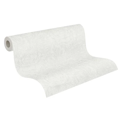 Vliestapete Blumen Weiß Grau FSC® – Bild 5