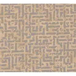 Vliestapete Geometrisch Design Muster Glanz Strukt. Hellbraun Silber FSC®