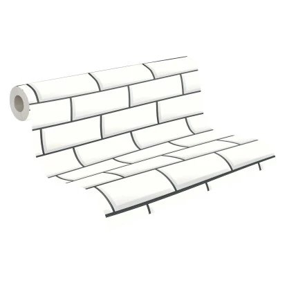 Vliestapete Stein Glänzend Glatt Weiß Schwarz FSC® – Bild 4