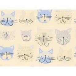 A.S. Création Papiertapete Boys & Girls 6 Katzen Blau-Beige FSC®