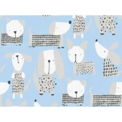 A.S. Création Papiertapete Boys & Girls 6 Tiere Blau-Beige FSC®