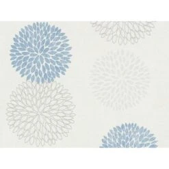 A.S. Création Vliestapete Blooming Blumen Grau-Blau Metallic FSC®
