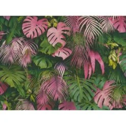 A.S. Création Vliestapete Greenery Dschungel Gelblätter Grün-Rosa FSC®