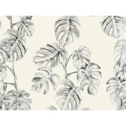 A.S. Création Vliestapete Greenery Blätter Schwarz-Weiß FSC®