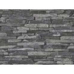 Vliestapete Naturals Schwarz FSC®