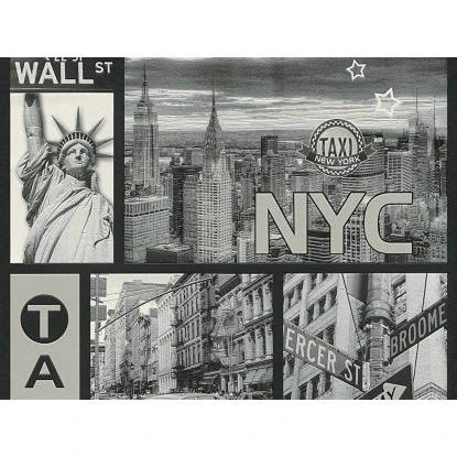 A.S. Creation Strukturprofiltapete Faro 4 New York Grau FSC®