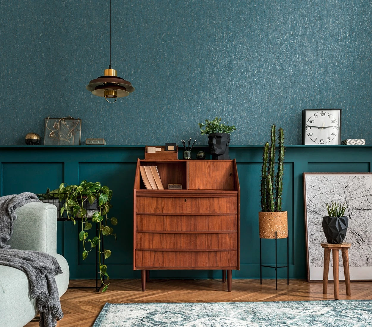 Tapete Lumi Türkis – Bild 3